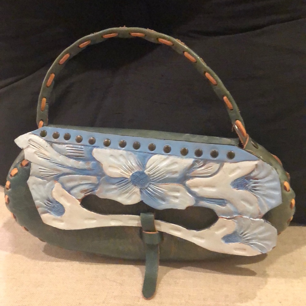 Wabaas leather handmade top handle bag